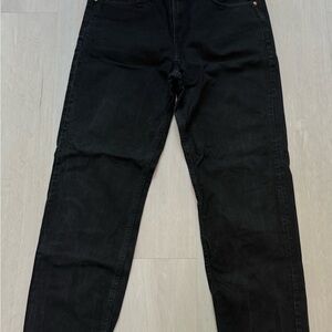 H&M Men's Dark Black Straight Jeans